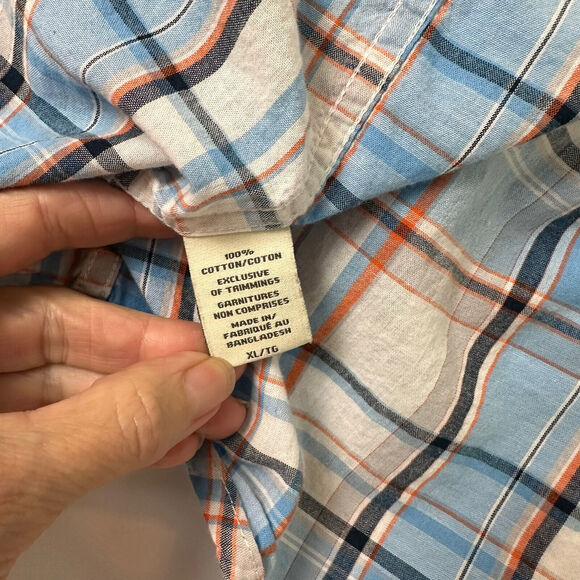 Denver Hayes Western Shirt Sz XL Plaid Button Up Pearl Snap Short Sleeve Cowboy - Picture 11 of 13